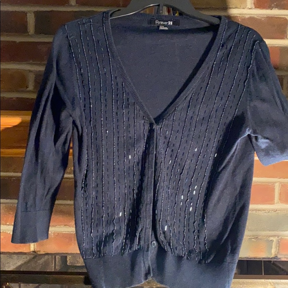 Forever 21 blue sequin sweater